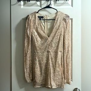 Sequin Light Pink Romper